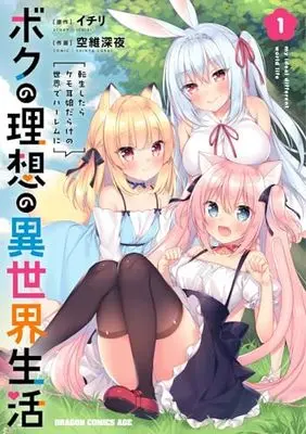 Manga Boku no Risou no Isekai Seikatsu - Tensei shitara Kemomimi Musume Darake no Sekai de Harem ni vol.1 (ボクの理想の異世界生活 転生したらケモ耳娘だらけの世界でハーレムに1 (ドラゴンコミックスエイジ))  / Sorai Shinya