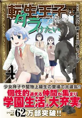 Manga Tensei Ouji wa Daraketai vol.4 (転生王子は(学園でも)ダラけたい (4) (アルファポリスCOMICS)) 