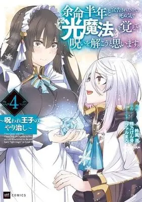 Manga Set Yomei Hantoshi to Senkokusareta no de, Shinuki de "Hikari Mahou" wo Oboete Noroi wo Hodokou to Omoimasu. - Noroware Ouji no Yarinaoshi (4) (余命半年と宣告されたので、死ぬ気で『光魔法』を覚えて呪いを解こうと思います。～呪われ王子のやり治し～　コミック　1-4巻セット (ドリコム))  / 熊乃げん骨／ファルまろ & Suzukaze Sumi