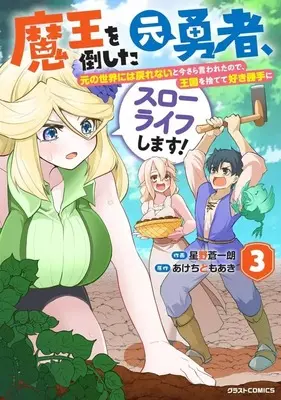 Manga Maou wo Taoshita Moto Yuusha, Moto no Sekai ni wa Modorenai to Imasara Iwaretanode, Oukoku wo Sutete Suki Katte ni Slow Life Shimasu! vol.3 (魔王を倒した元勇者、元の世界には戻れないと今さら言われたので、王国を捨てて好き勝手にスローライフします!(3))  / Hoshino Souichirou