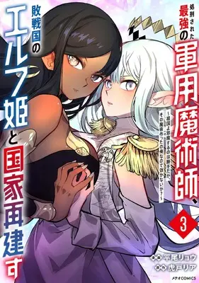Manga Shokeisareta Saikyou no Gunyou Majutsushi, Haisen-koku no Elf Hime to Kokka Saikensu vol.3 (処刑された最強の軍用魔術師、敗戦国のエルフ姫と国家再建す~祖国よ邪魔するのは勝手だが、その魔術作ったの俺なので効かないが?~ (3) (メテオCOMICS))  / Hirao Ryo