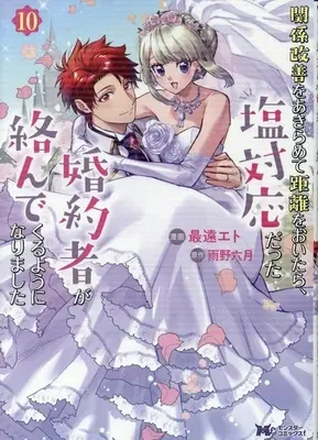 Manga Kankei Kaizen wo Akiramete Kyori wo Oitara, Shio Taiou datta Konyakusha ga Karandekuruyouni Narimashita vol.10 (関係改善をあきらめて距離をおいたら、塩対応だった婚約者が絡んでくるようになりました(10))  / Saitoo Eto