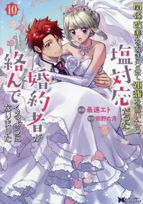 Manga Set Kankei Kaizen wo Akiramete Kyori wo Oitara, Shio Taiou datta Konyakusha ga Karandekuruyouni Narimashita (Vol.1-10) (関係改善をあきらめて距離をおいたら、塩対応だった婚約者が絡んでくるようになりました)  / 最遠エト
