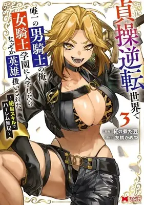 Manga Teisou Gyakuten Sekai de Yuiitsu no Otoko-kishi no Ore, Onna-kishi Gakuen ni Nyuugakushitara Naze ka Eiyuu Atsukaisareta vol.3 (貞操逆転世界で唯一の男騎士の俺、女騎士学園に入学したらなぜか英雄扱いされた ～絶倫スキルでハーレム無双～(3))  / 紅の煮た豆